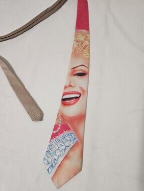 Vintage 1991 Marilyn Monroe Portrait Tie Ralph Marlin USA Made Licensed Novelty